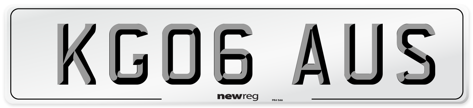 KG06 AUS Number Plate from New Reg